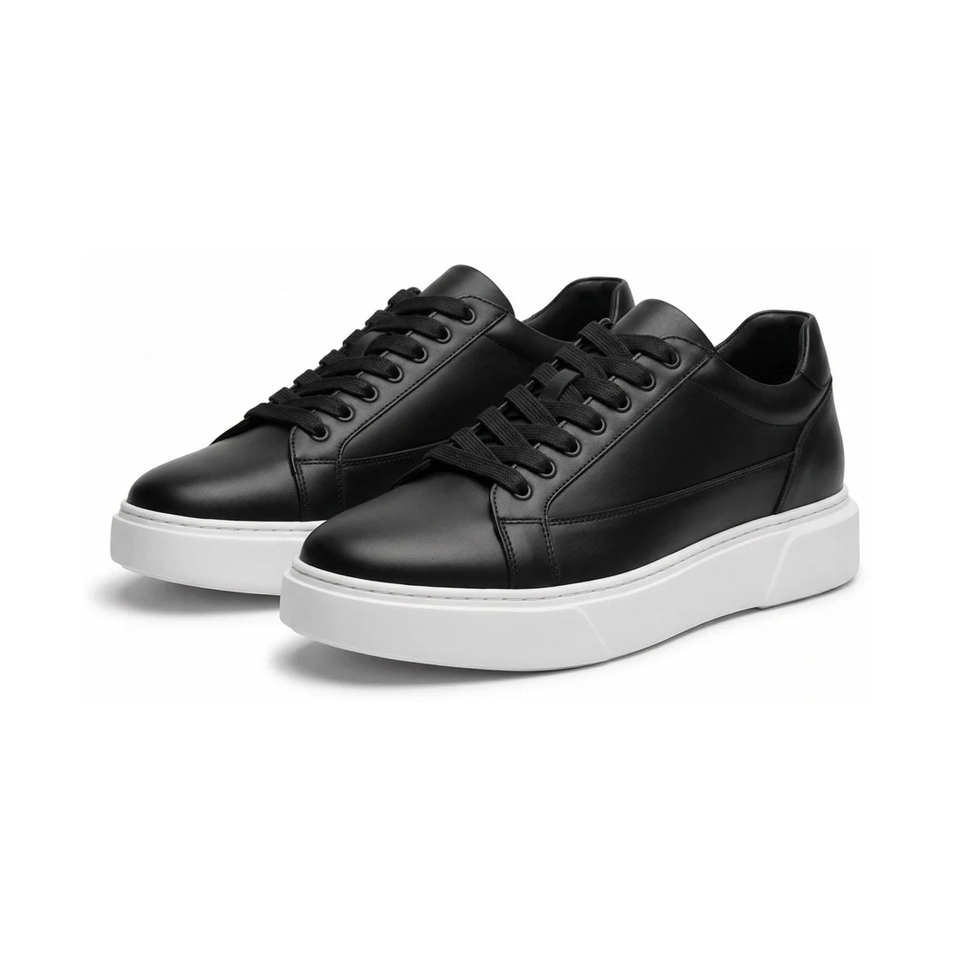 Vantage Court Noir — Men's Elevator Sneaker 7cm | Vizon