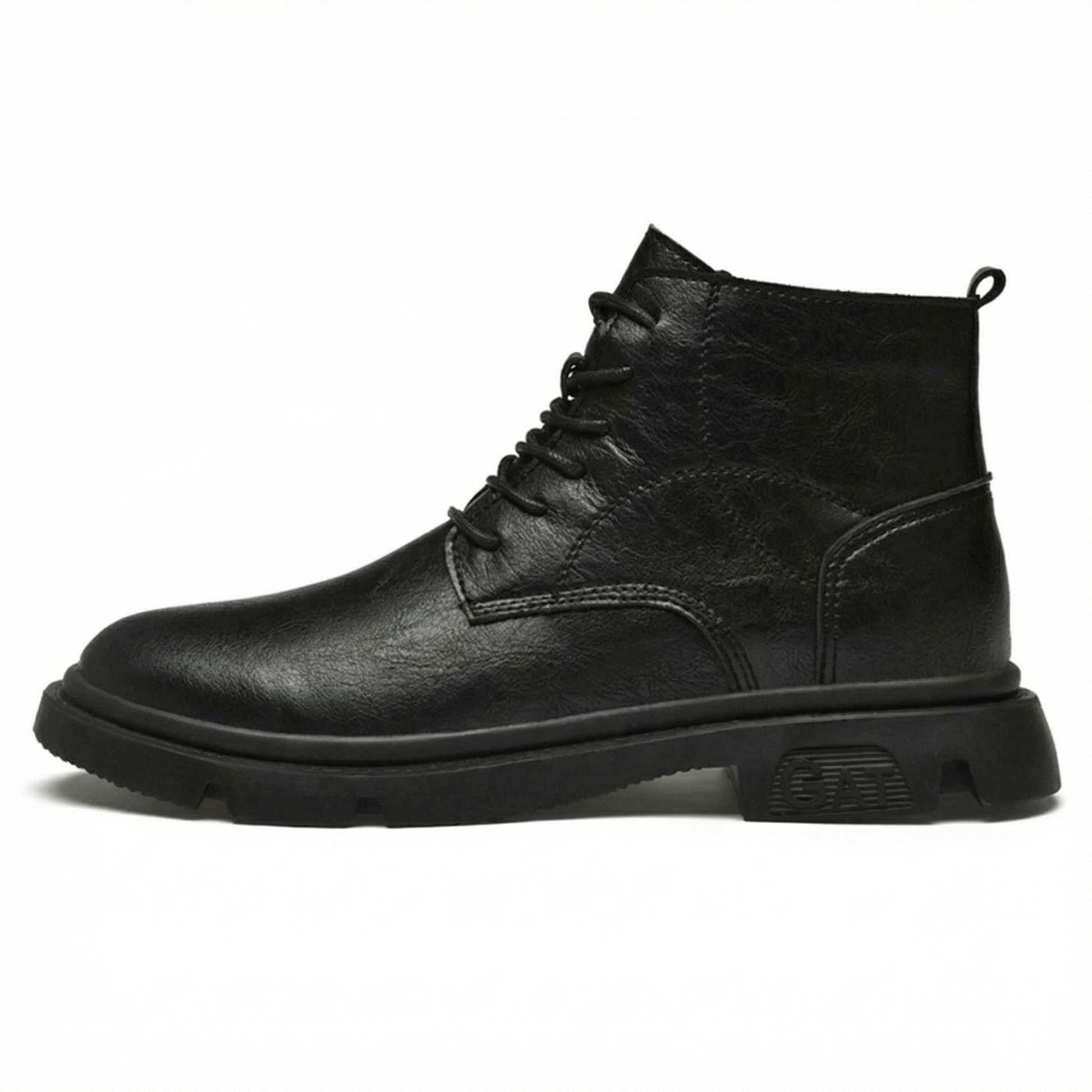 Everett Black — Men's Elevator Boot 7cm | Vizon