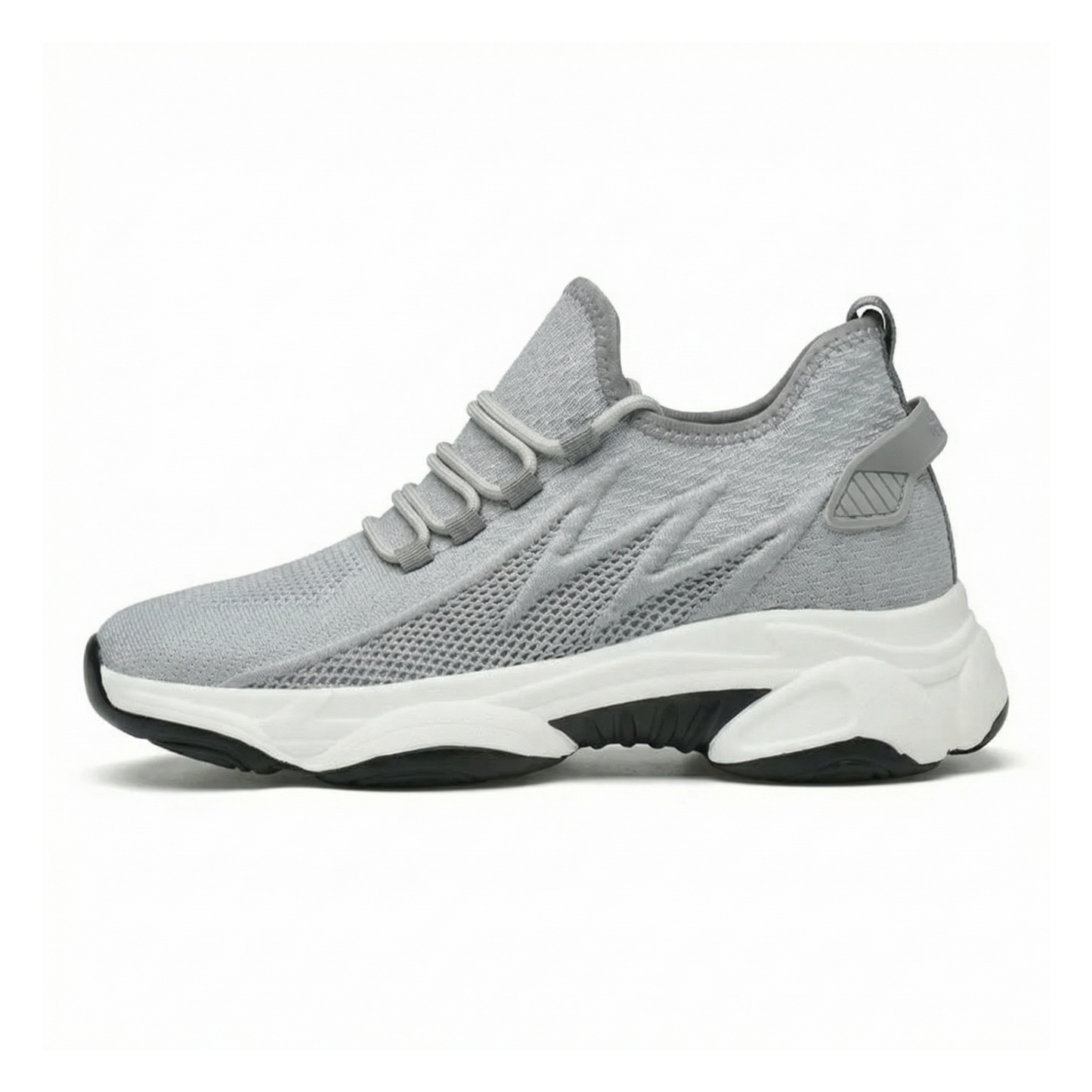Velocity Stride Gray — Men's Elevator Sneaker 7cm | Vizon