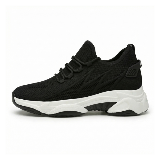 Velocity Stride Black — Men's Elevator Sneaker 7cm | Vizon