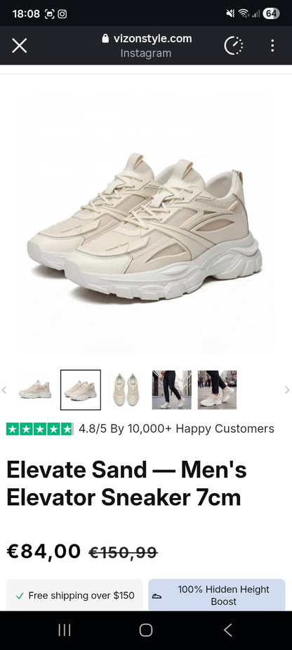Men's shoes casual and elevator