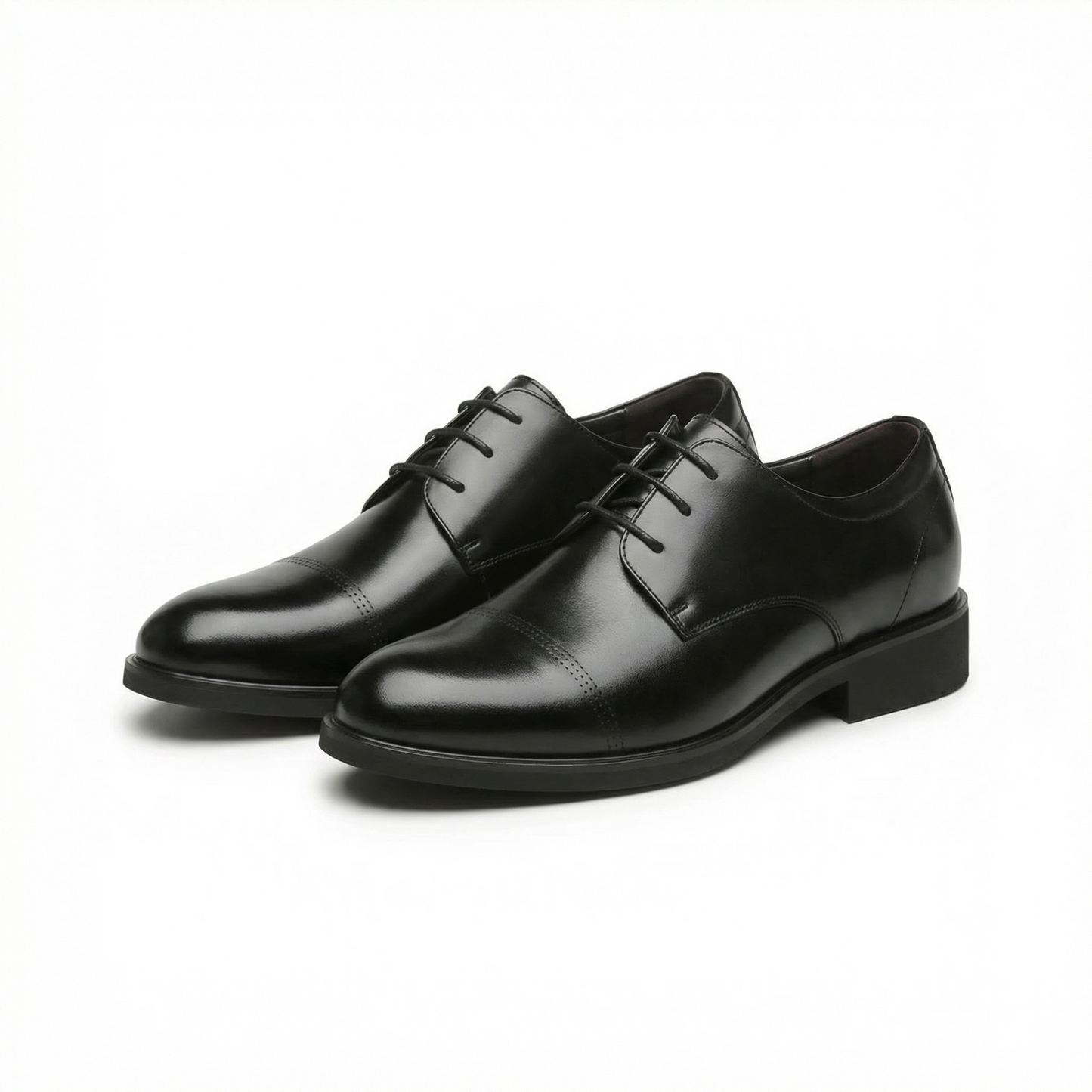 Noir Alderton — Men's Elevator Dress Shoe 7cm | Vizon