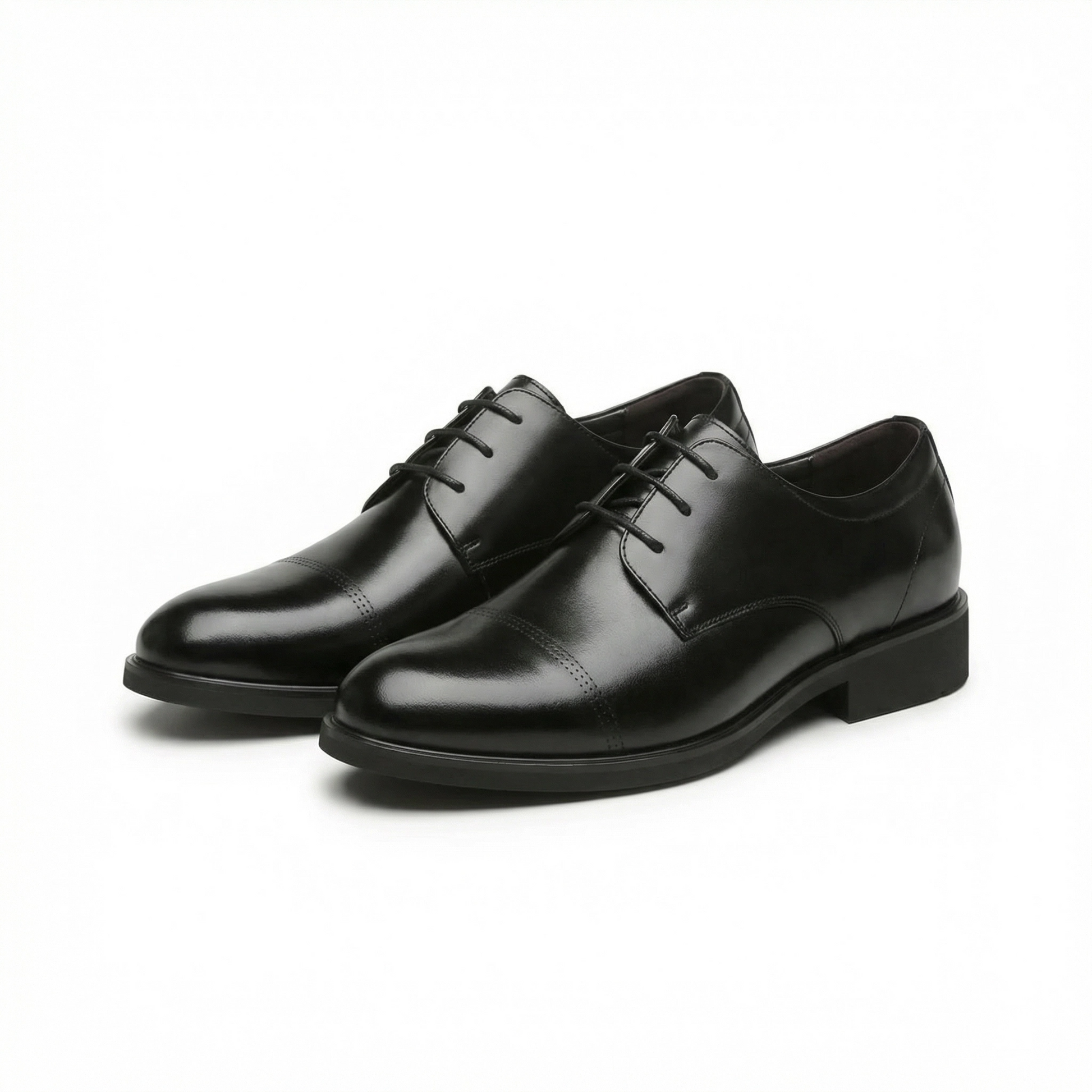 Noir Alderton — Men's Elevator Dress Shoe 7cm | Vizon
