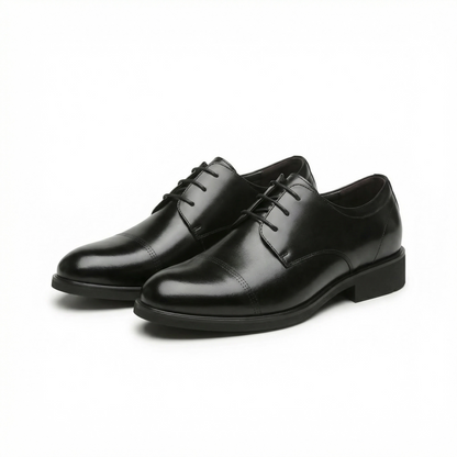Noir Alderton — Men's Elevator Dress Shoe 7cm | Vizon