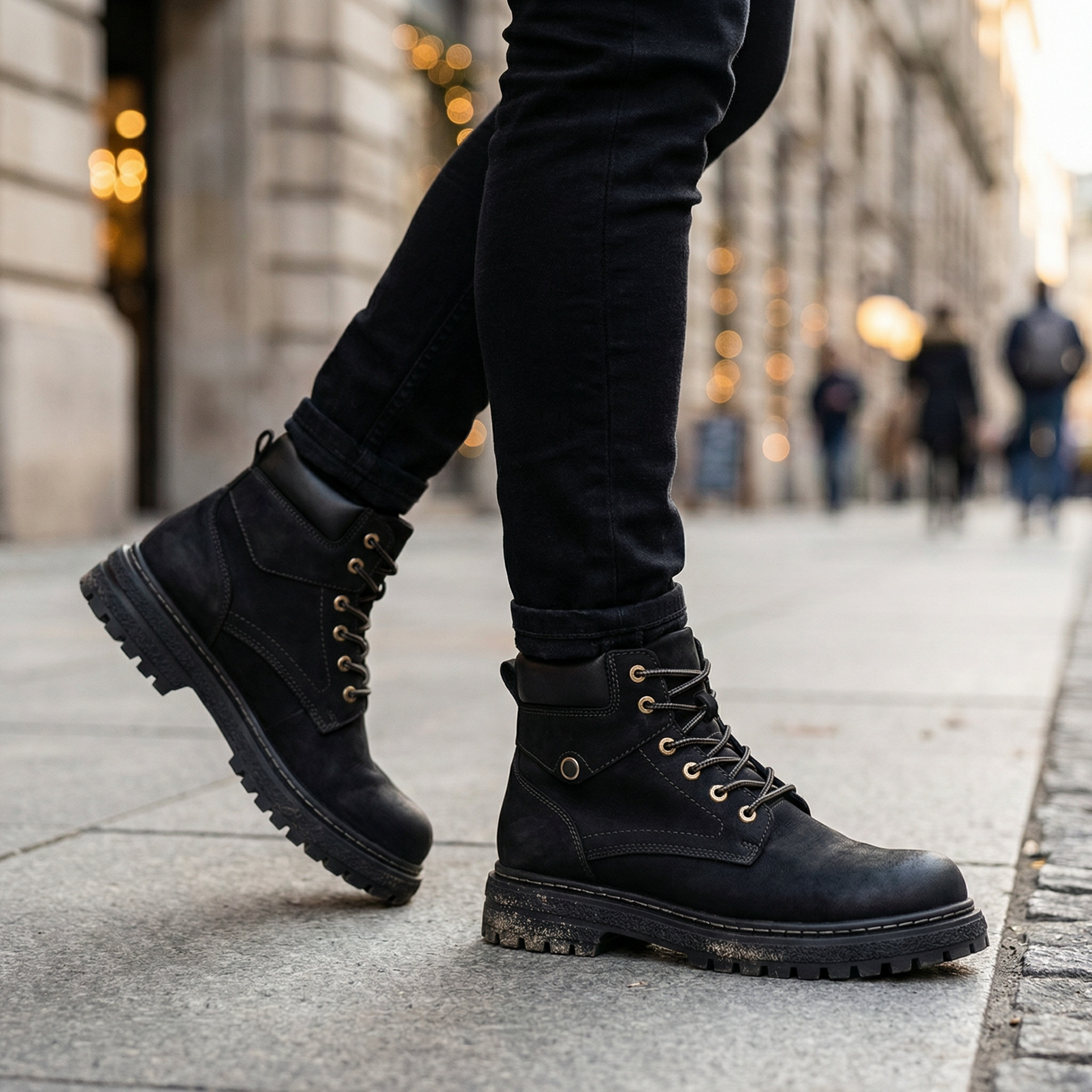 Ridgeway Black — Men's Elevator Boot 8cm | Vizon
