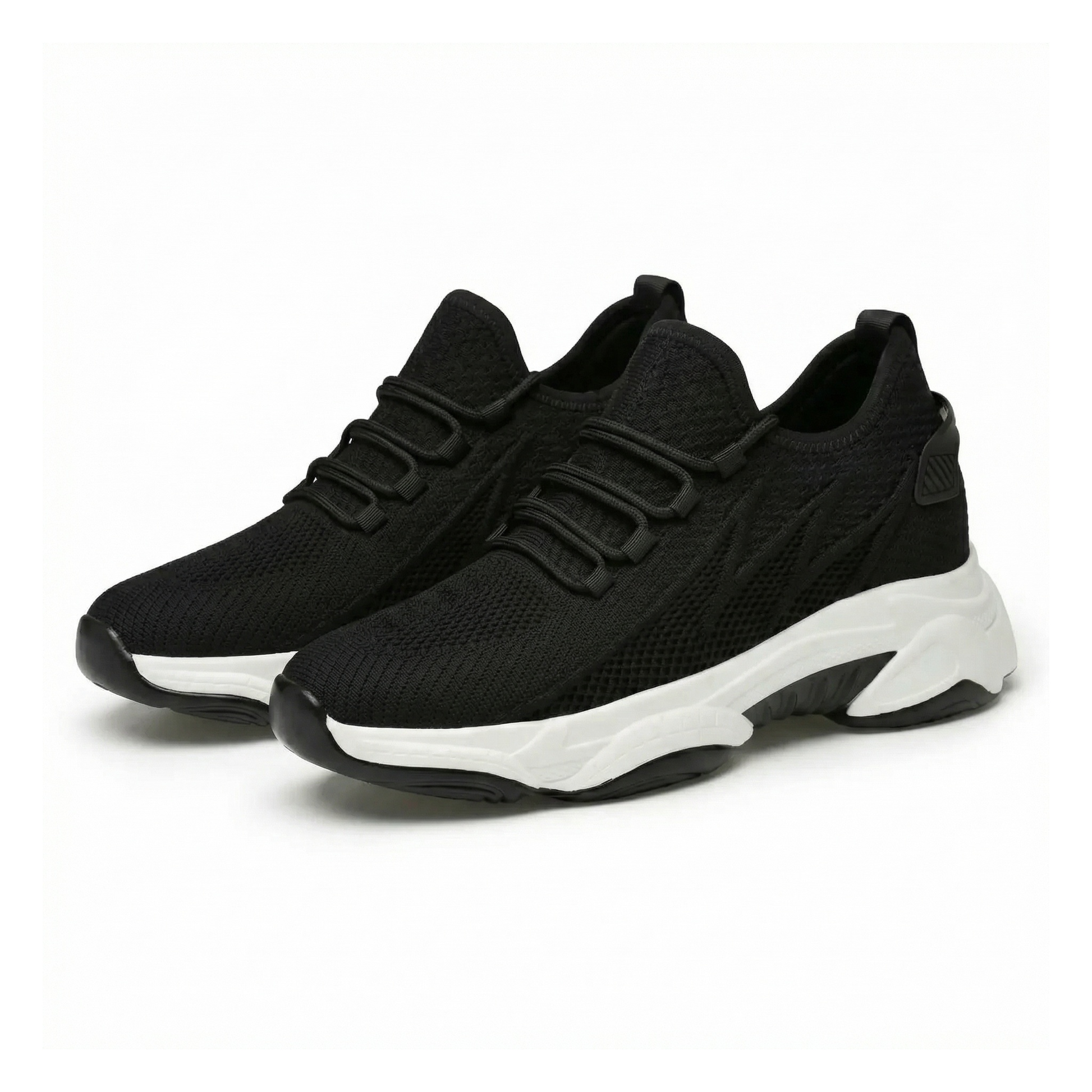 Velocity Stride Black — Men's Elevator Sneaker 7cm | Vizon