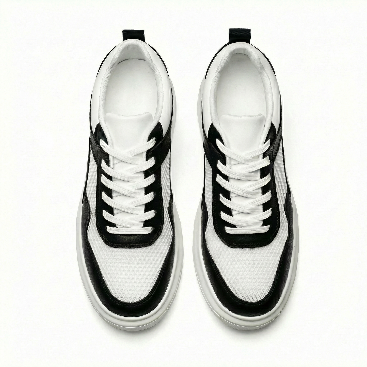 Apex Grid Noir — Men's Elevator Sneaker 7cm | Vizon