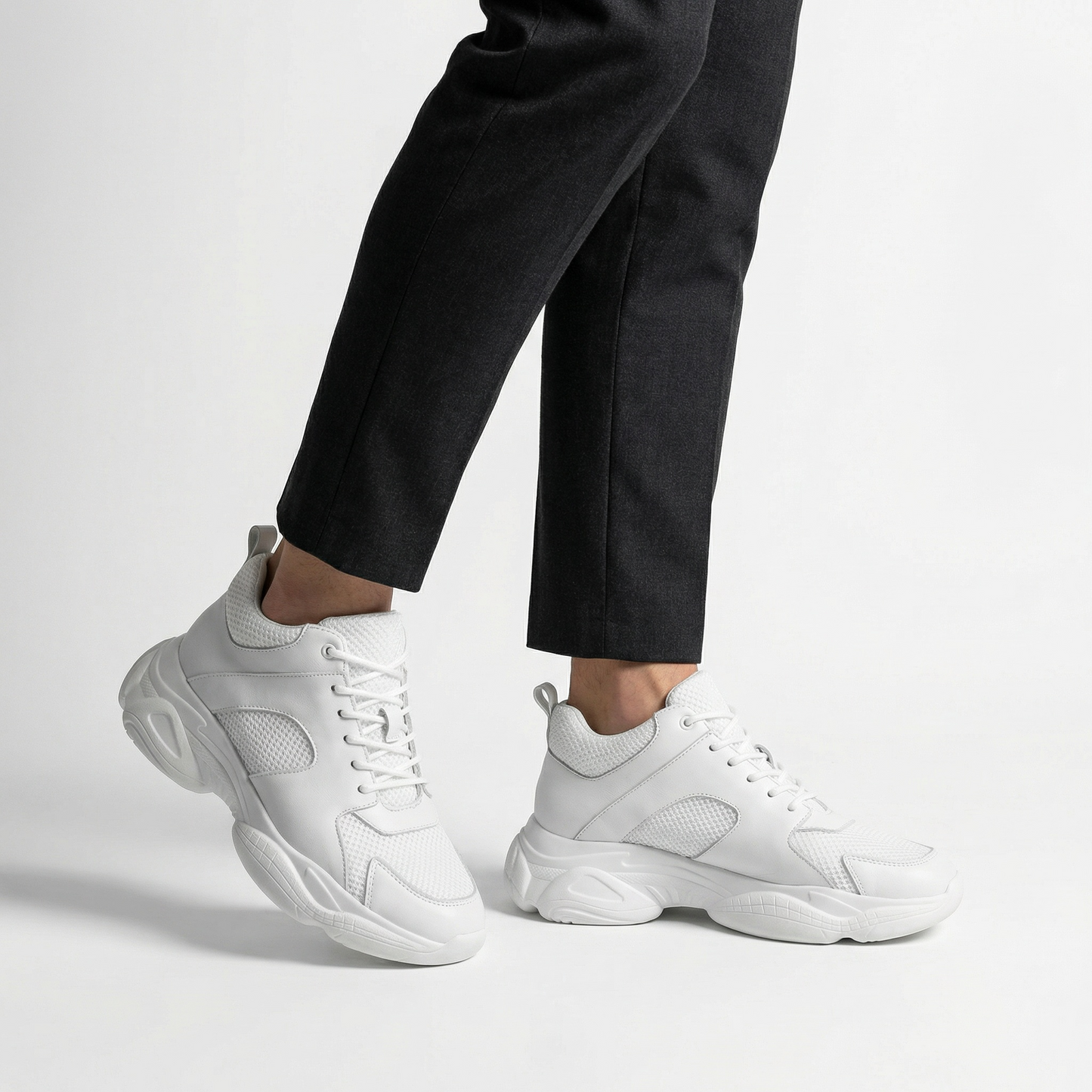 Gravity Blanc — Men's Elevator Sneaker 8cm | Vizon