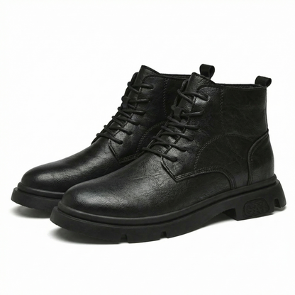 Everett Black — Men's Elevator Boot 7cm | Vizon