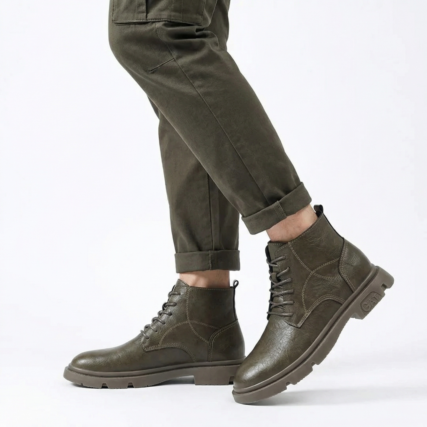 Everett Taupe — Men's Elevator Boot 7cm | Vizon