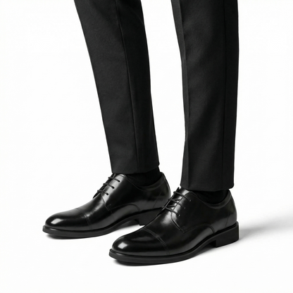 Noir Alderton — Men's Elevator Dress Shoe 7cm | Vizon