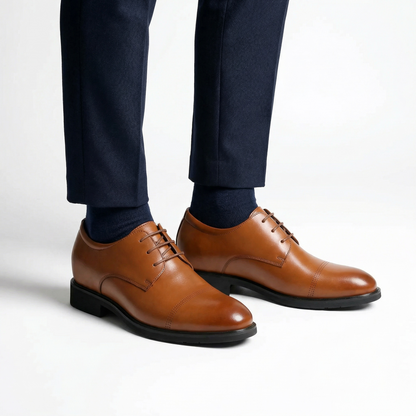 Cognac Alderton Classic — Men's Elevator Dress Shoe 7cm | Vizon