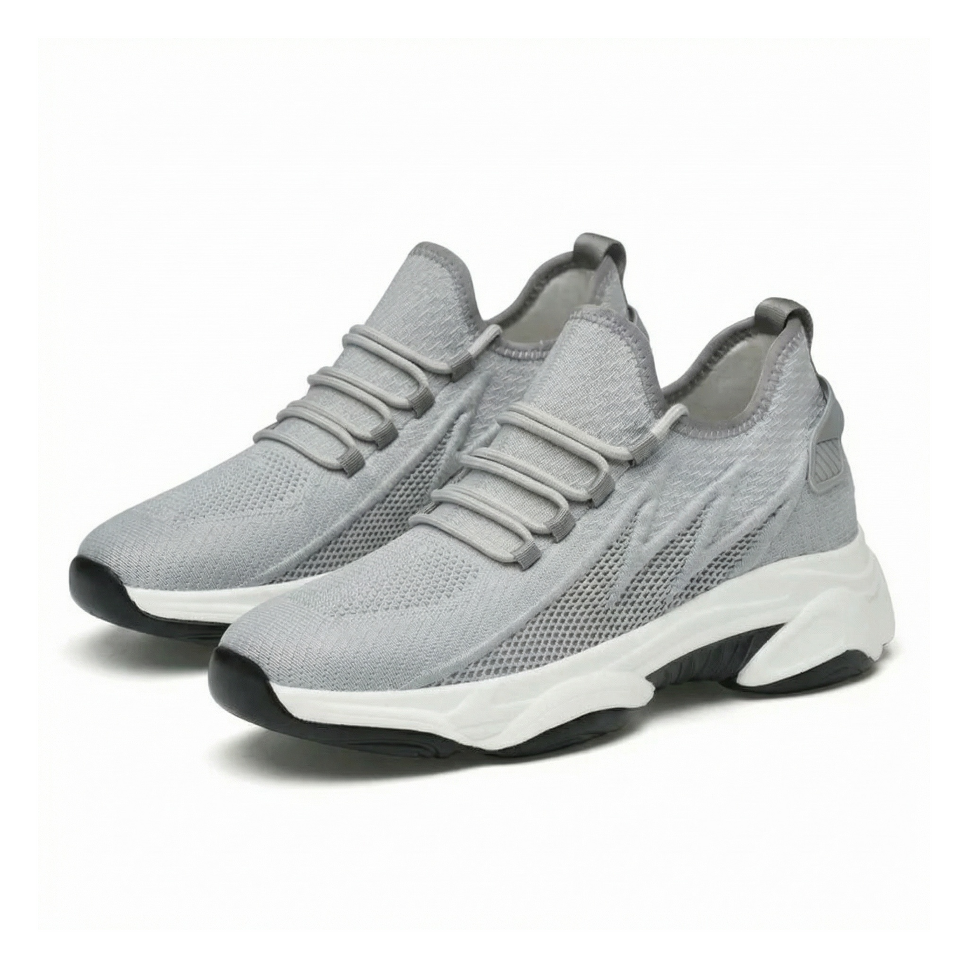 Velocity Stride Gray — Men's Elevator Sneaker 7cm | Vizon