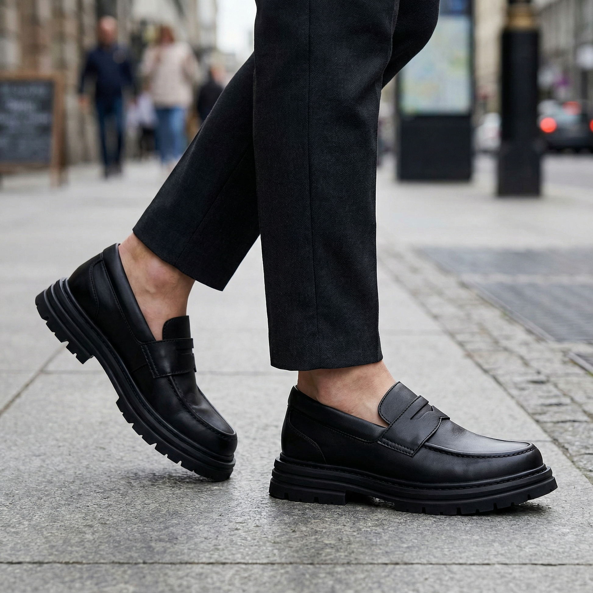 Marlin Black — Men's Elevator Loafer 6cm | Vizon