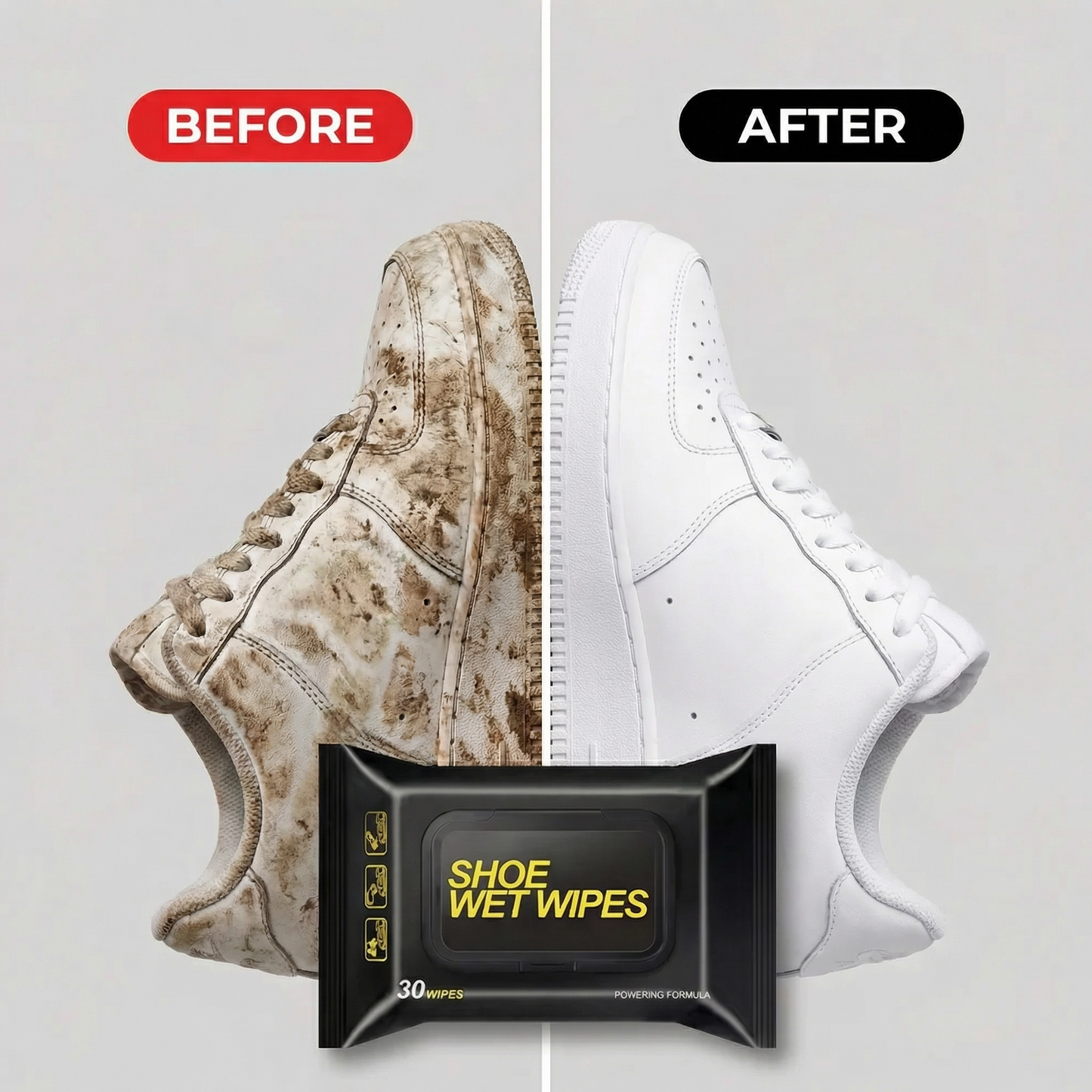 Shoe Cleaning Wipes — 30-Pack, On-the-Go | Vizon