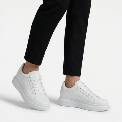 Vantage Court Blanc — Men's Elevator Sneaker 7cm | Vizon