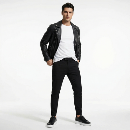 Vantage Court Noir — Men's Elevator Sneaker 7cm | Vizon