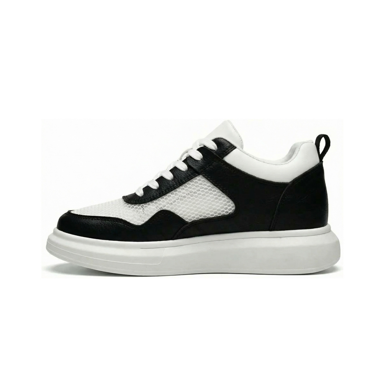 Apex Grid Noir — Men's Elevator Sneaker 7cm | Vizon