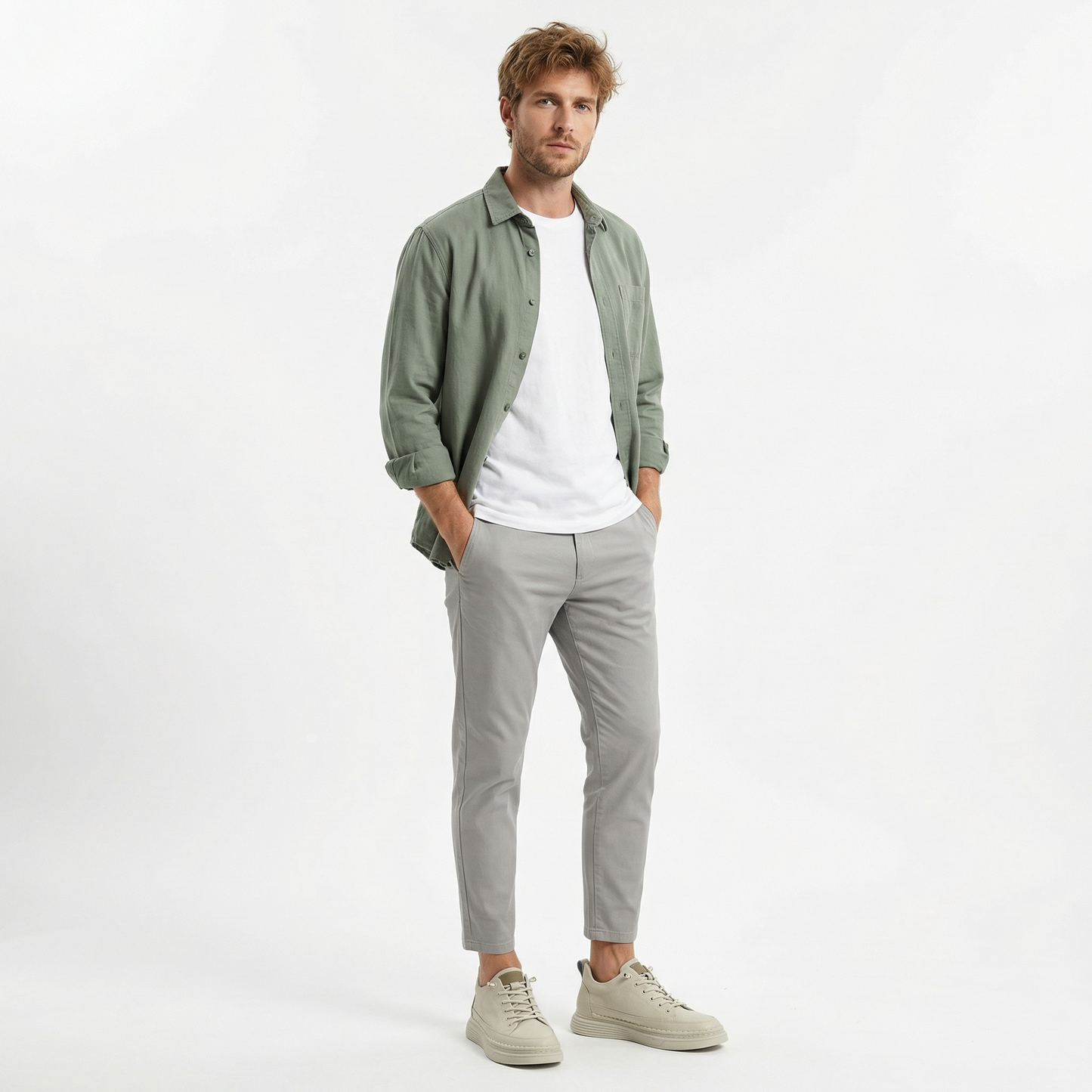 Langford Ivory — Men's Elevator Sneaker 7cm | Vizon