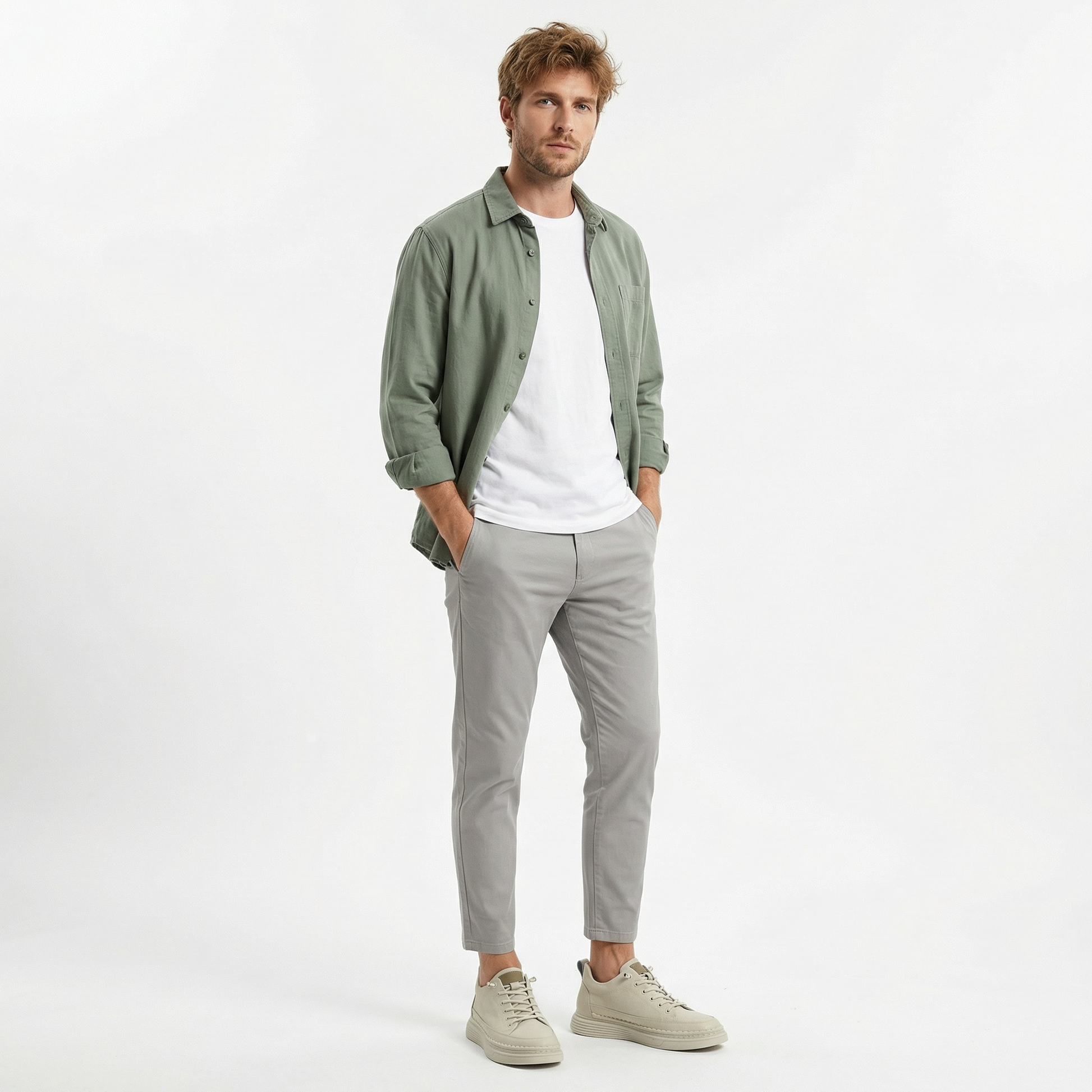 Langford Ivory — Men's Elevator Sneaker 7cm | Vizon