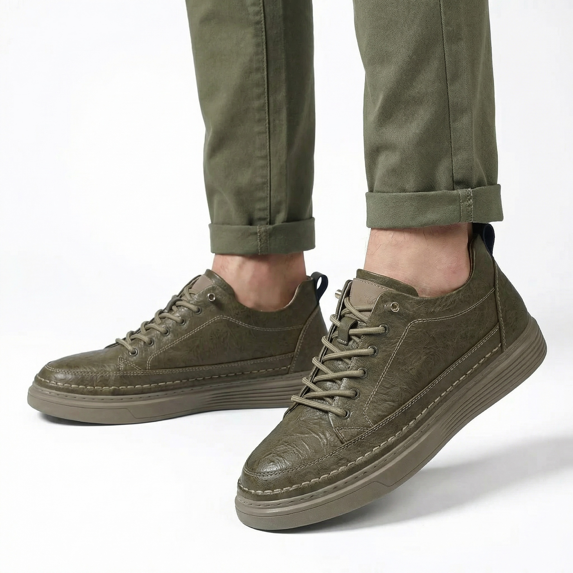 Langford Mocha — Men's Elevator Sneaker 7cm | Vizon