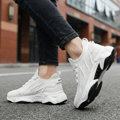 Velocity Stride White — Men's Elevator Sneaker 7cm | Vizon